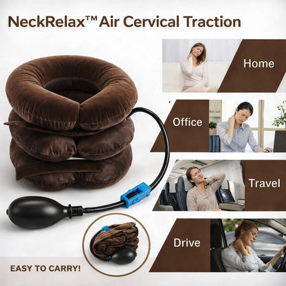 NeckRelax™ Air Cervical Traction – 3-Layer Inflatable Pillow