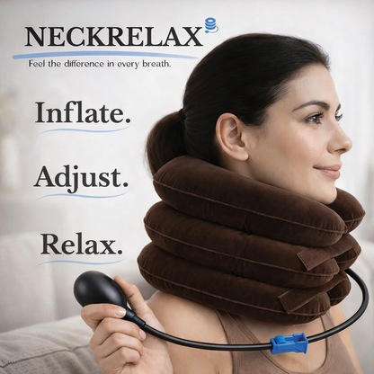 NeckRelax™ Air Cervical Traction – 3-Layer Inflatable Pillow